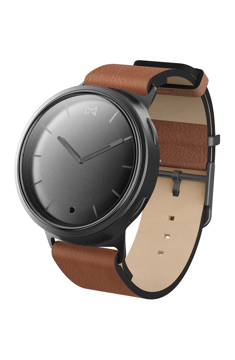 Misfit Phase Hybrid Leather Strap Smartwatch, 40mm, Alternate, color,