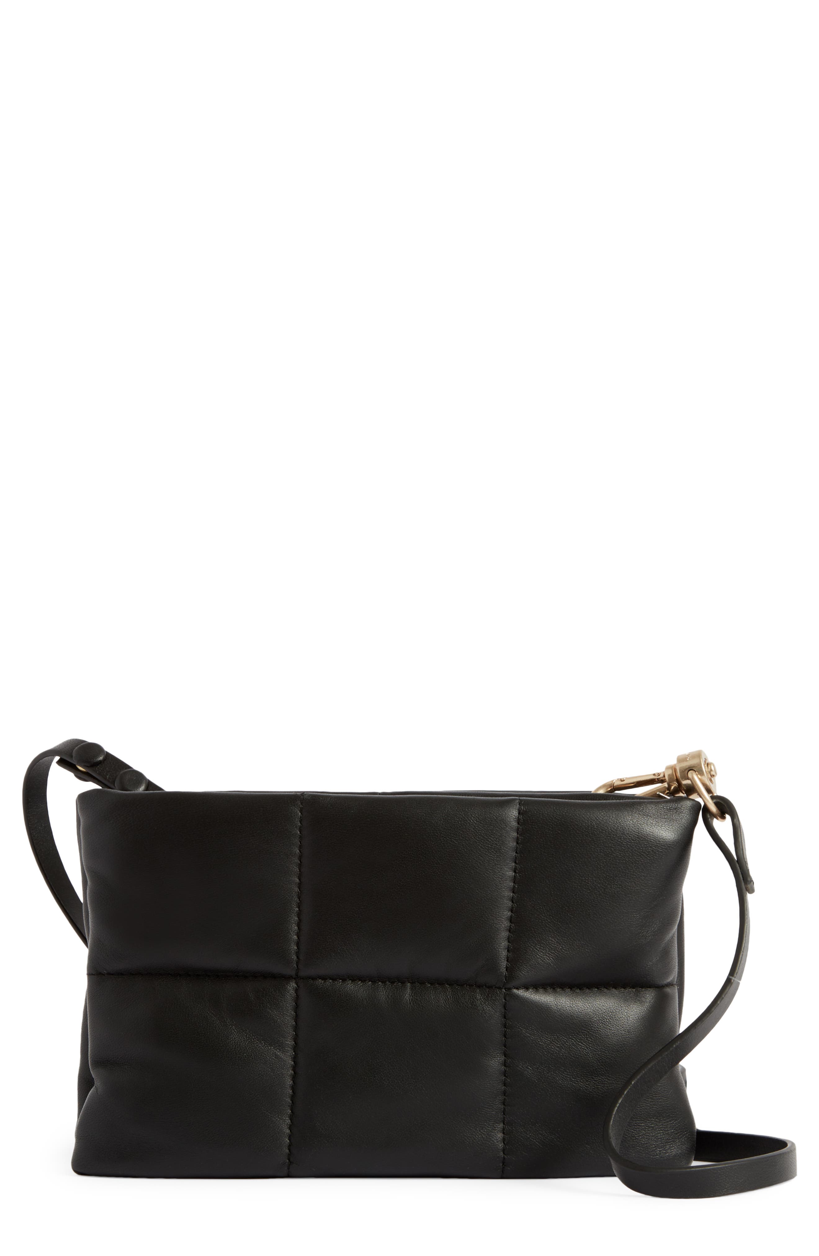 AllSaints Mila Quilted Leather Crossbody Bag, Main, color, 