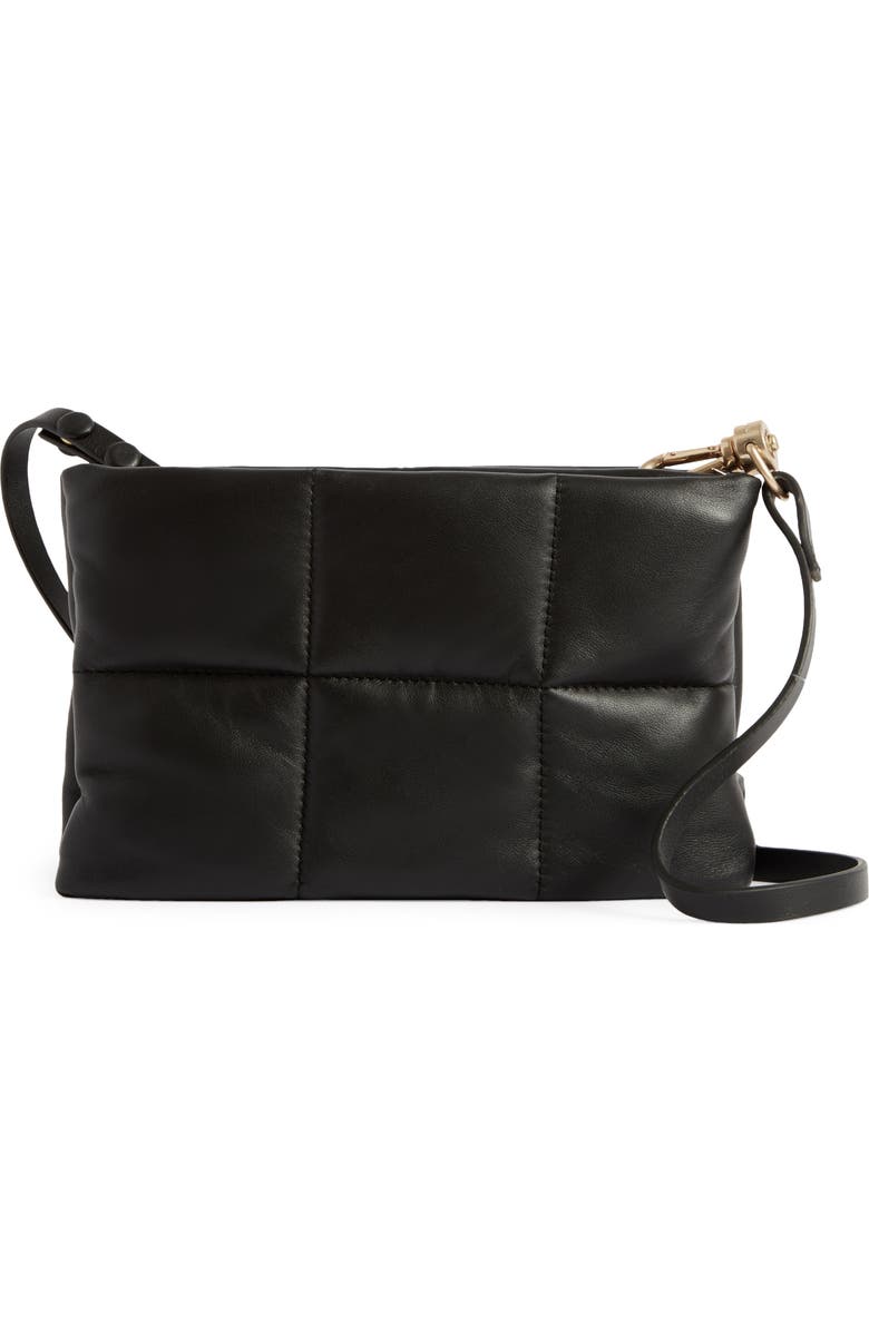 AllSaints Mila Quilted Leather Crossbody Bag, Main, color,