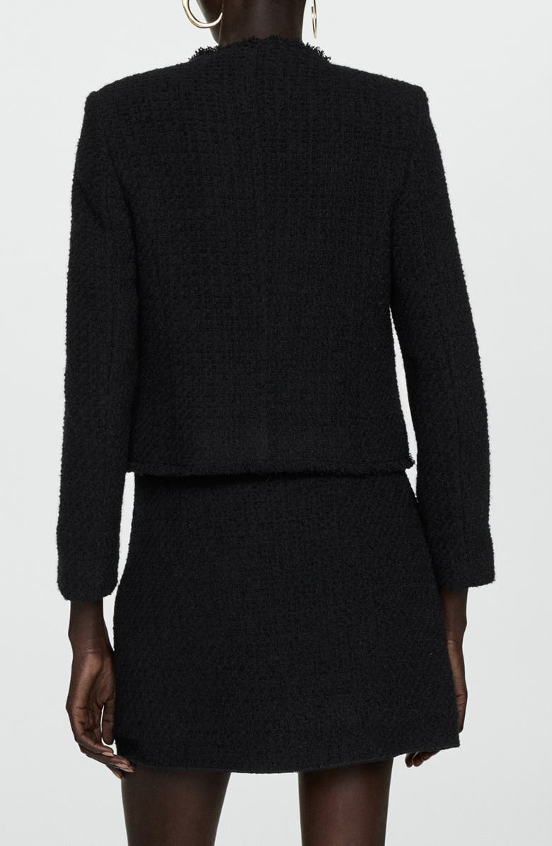 MANGO Pocket Tweed Jacket, Alternate, color,