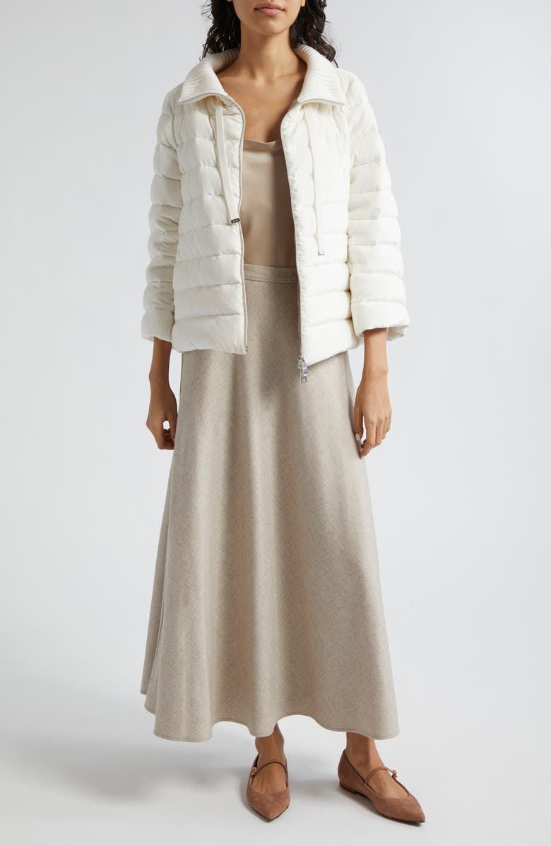 Herno Velvet Corduroy Channel Quilted Down Jacket, Alternate, color,