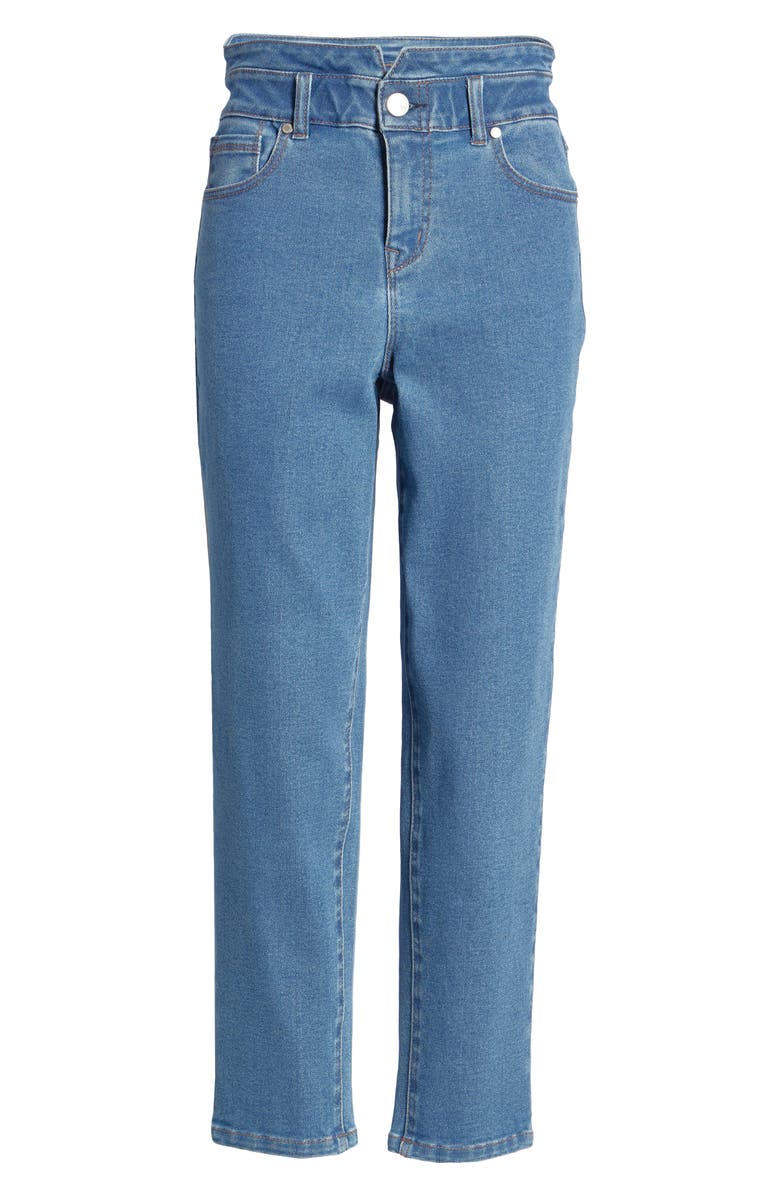 1822 Denim Re:Denim High Elastic Waist Relaxed Fit Ankle Straight Leg Jeans, Alternate, color, 