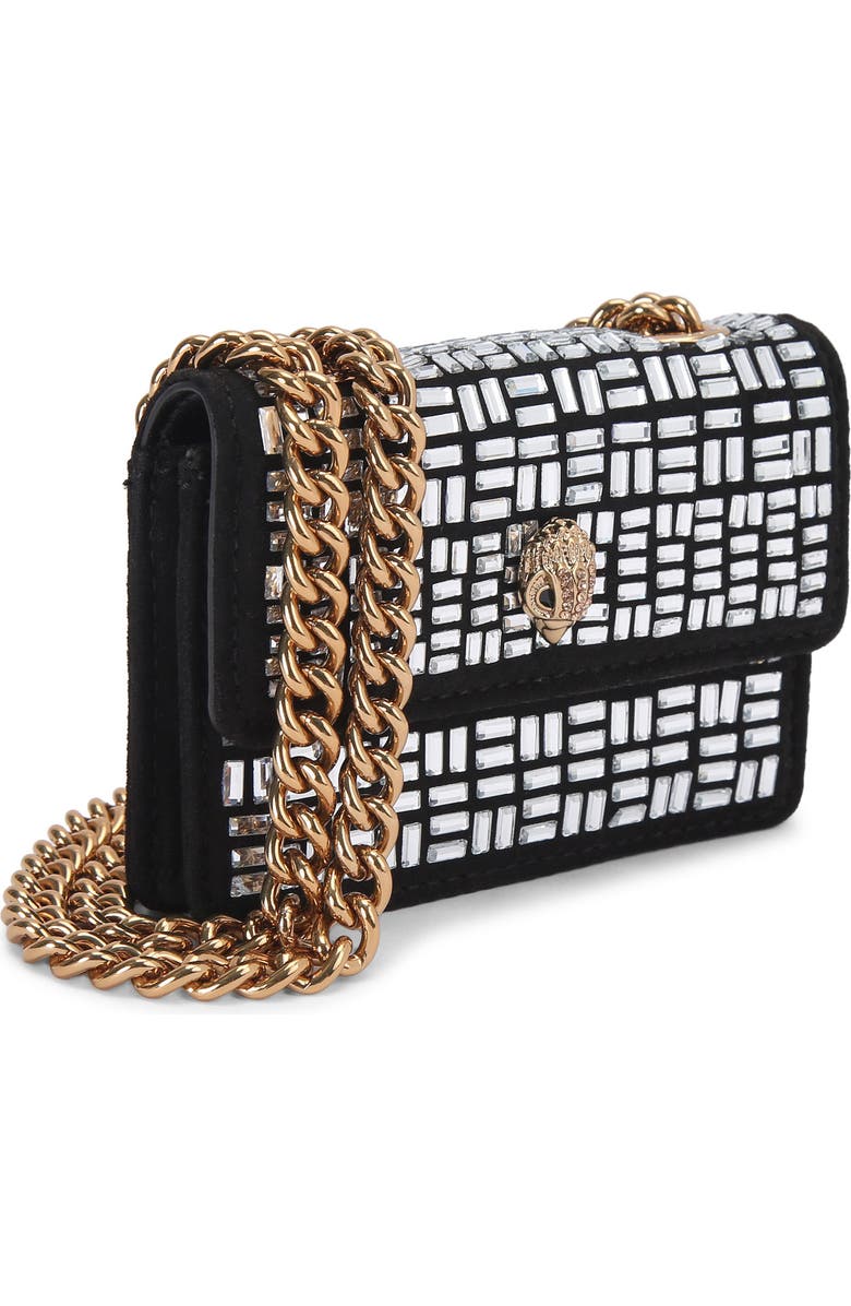 Kurt Geiger London Micro Kensington Faux Leather Crossbody Bag, Alternate, color, Charcoal