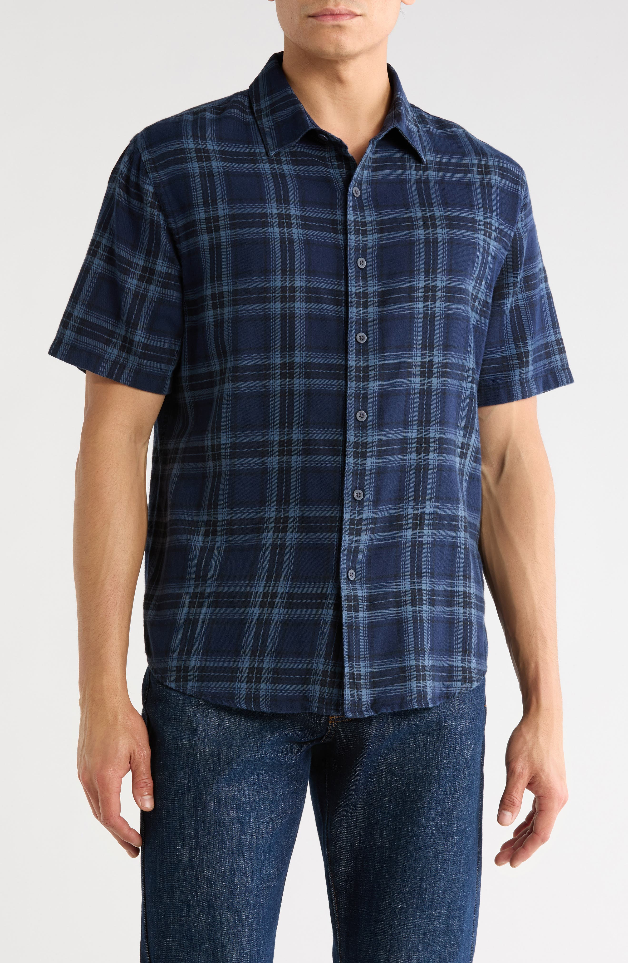 Vince Short Sleeve French Placket Shirt