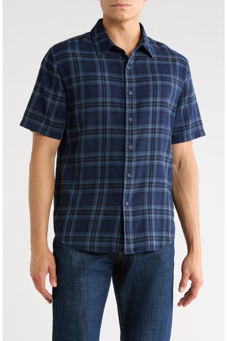 Short Sleeve French Placket Shirt, Main, color, COASTAL COMBO