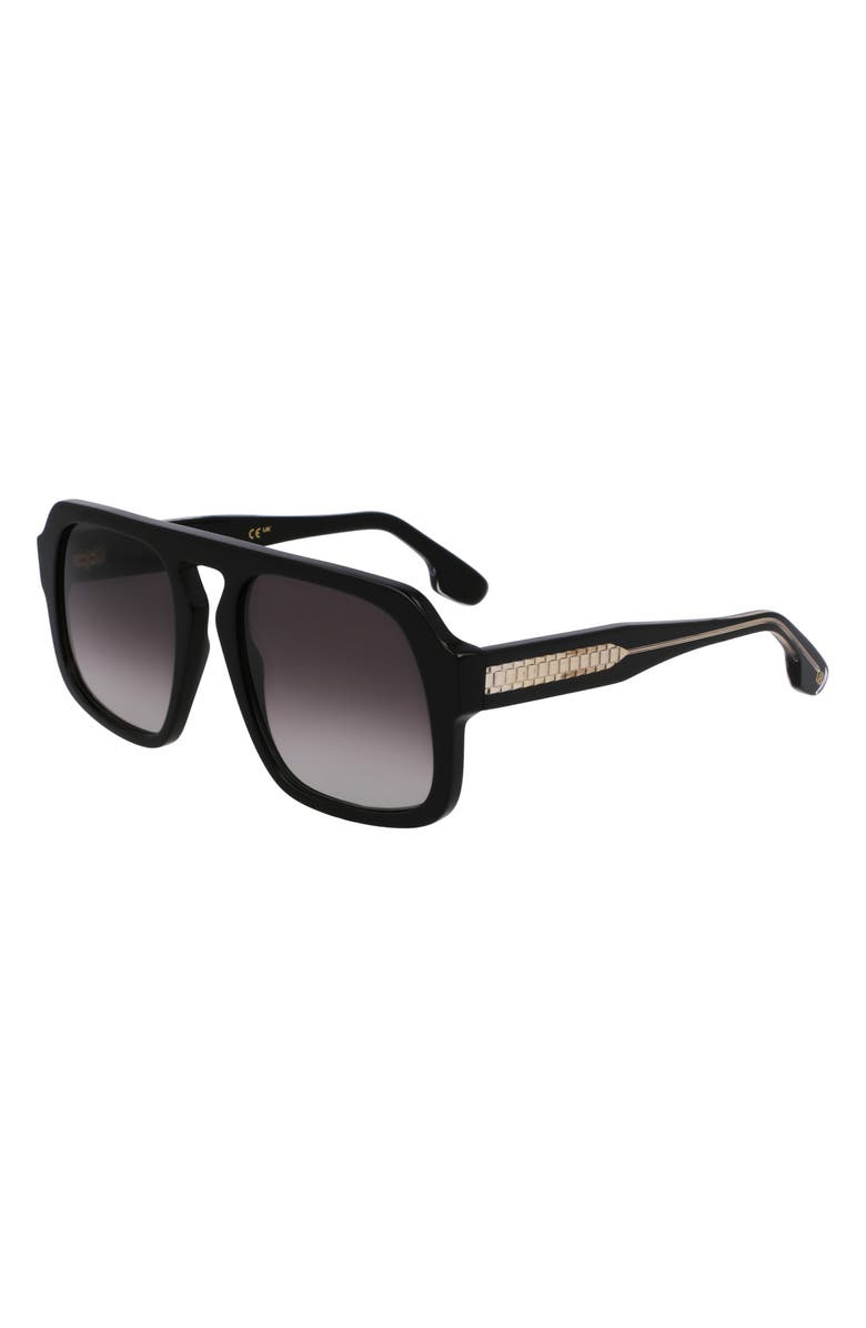 Victoria Beckham Chain Core Wire 53mm Gradient Modified Rectangular Sunglasses, Alternate, color, 