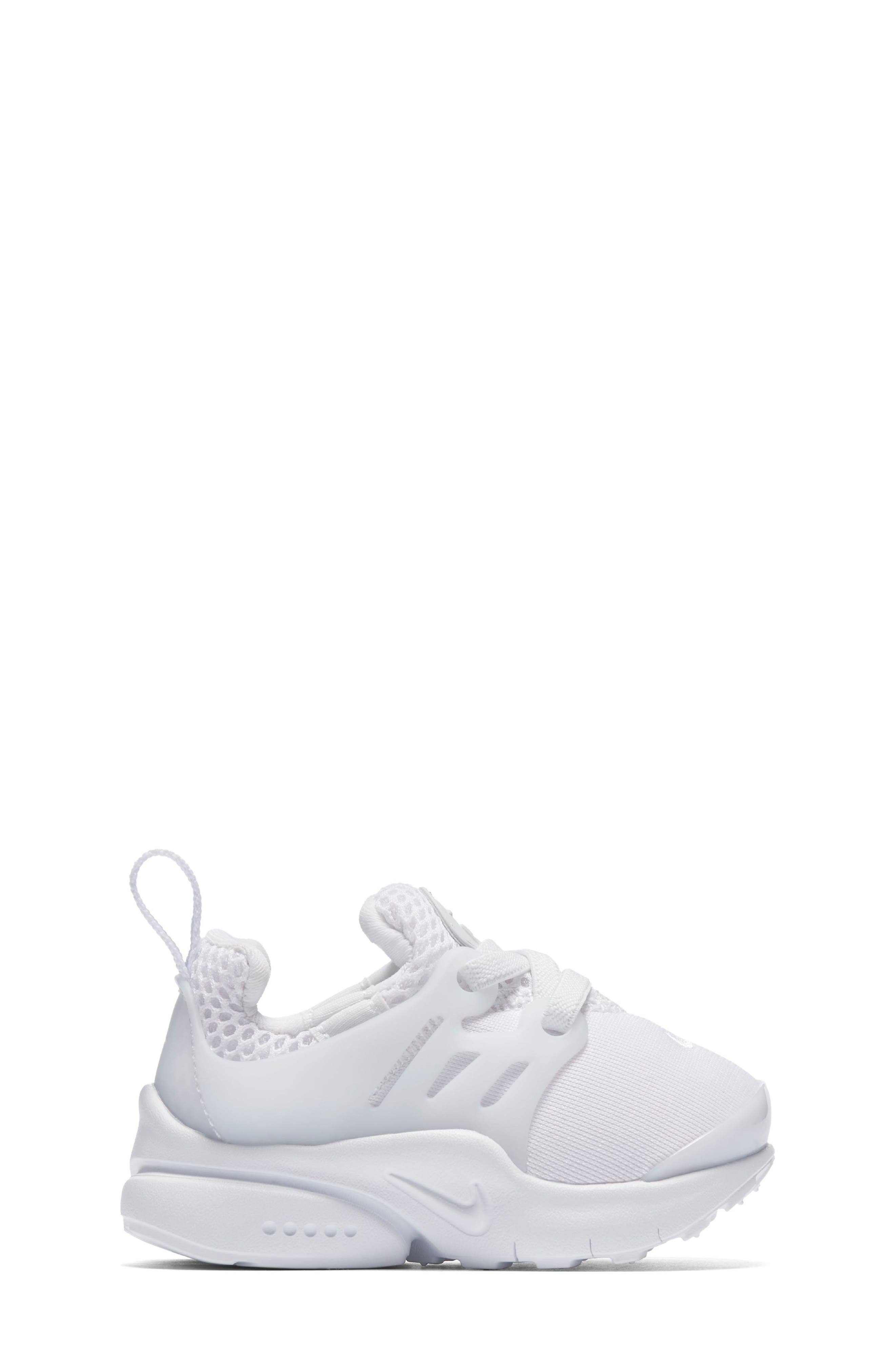 Little Presto Sneaker, Main, color, WHITE/ WHITE/ WHITE/ PLATINUM