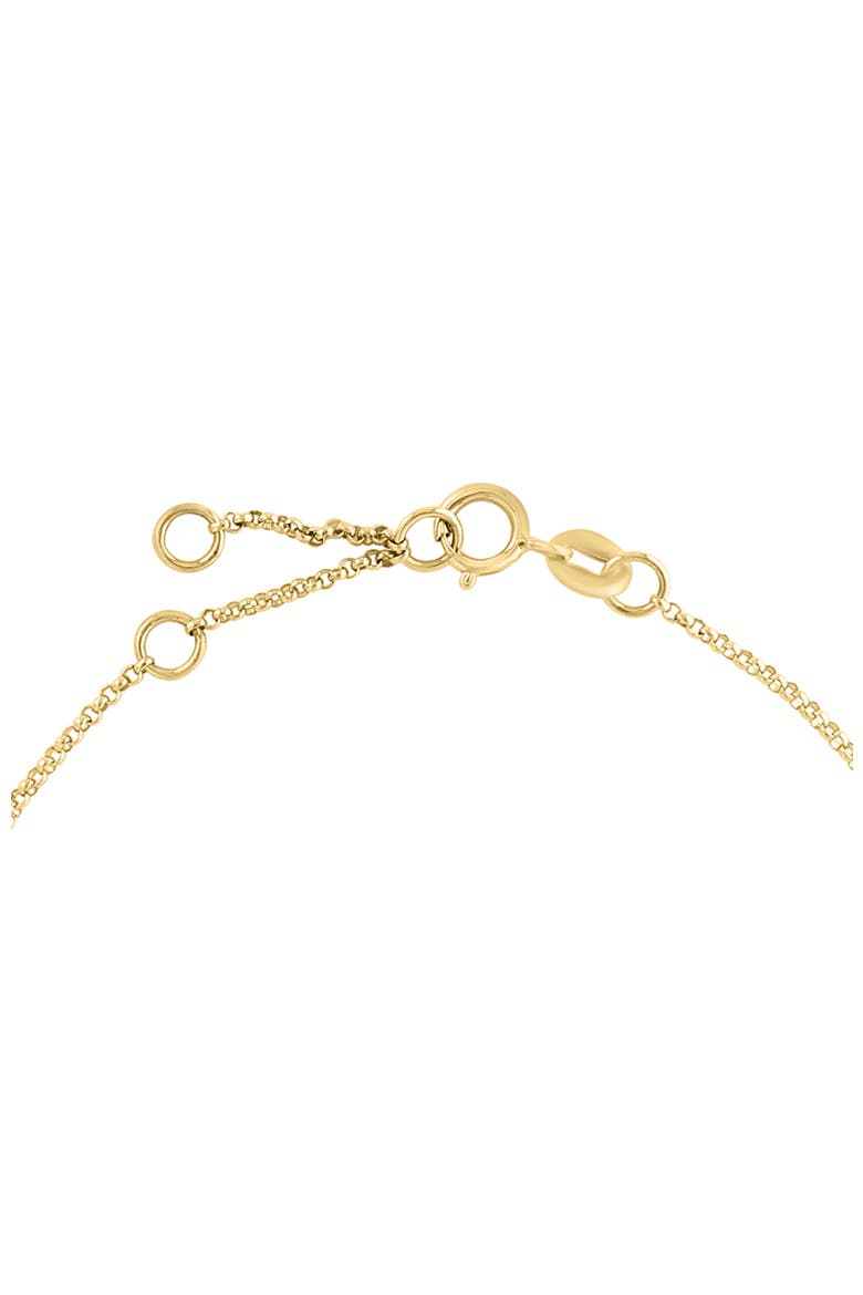 14K Yellow Gold Onyx Diamond Halo Heart Bracelet, Alternate, color, 14K Gold