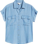 beachlunchlounge Beatrix Denim Button-Up Shirt