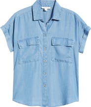 beachlunchlounge Beatrix Denim Button-Up Shirt