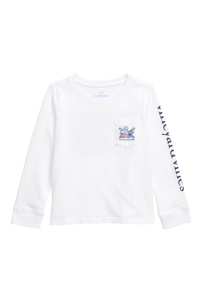 Aprés Ski Whale Pocket Tee, Main, color, WHITE CAP