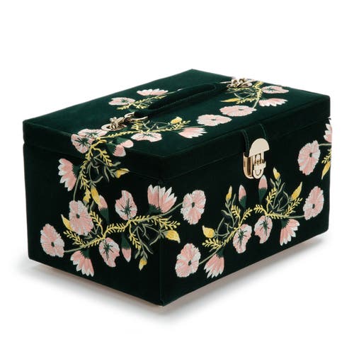 Wolf Zoe Medium Jewelry Box In Green