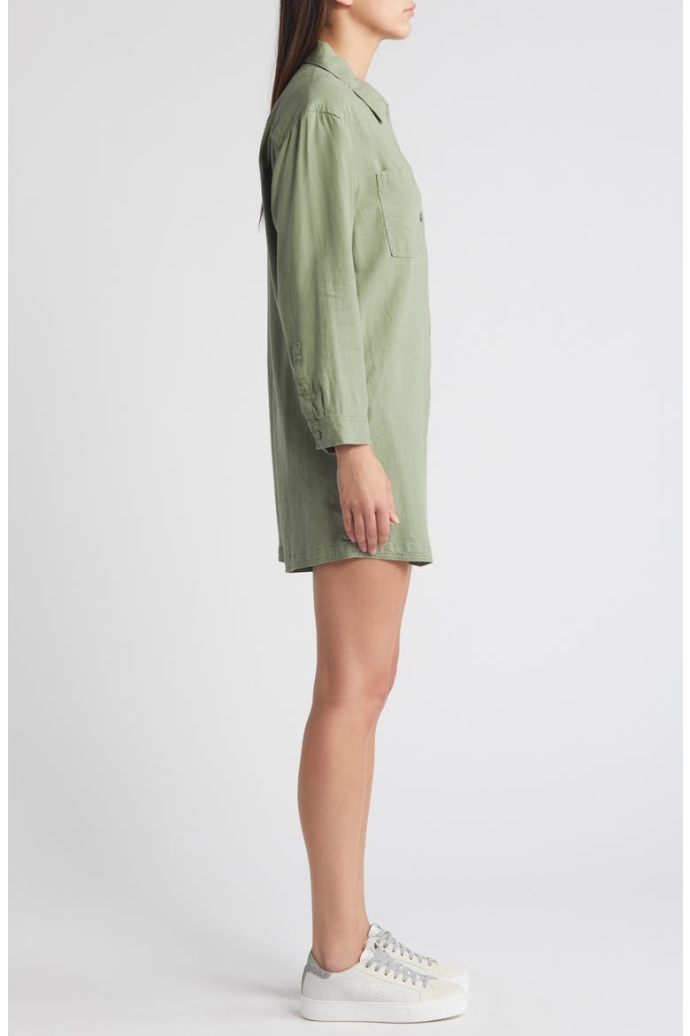 Long Sleeve Linen Blend Utility Romper, Alternate, color, OLIVE ACORN