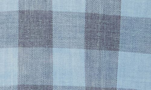 Shop Flag And Anthem Cabot Gingham Print Short Sleeve Shirt In Blue/black