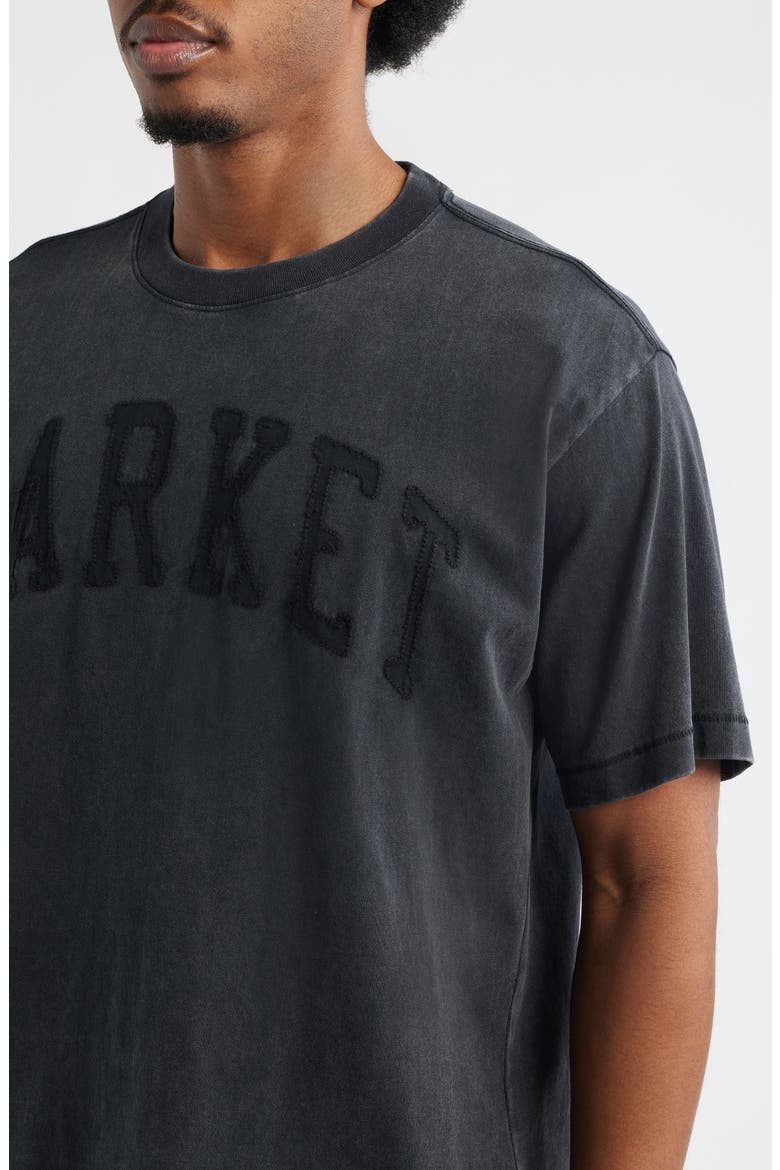 Arc Logo Appliqué T-Shirt, Alternate, color, BLACK