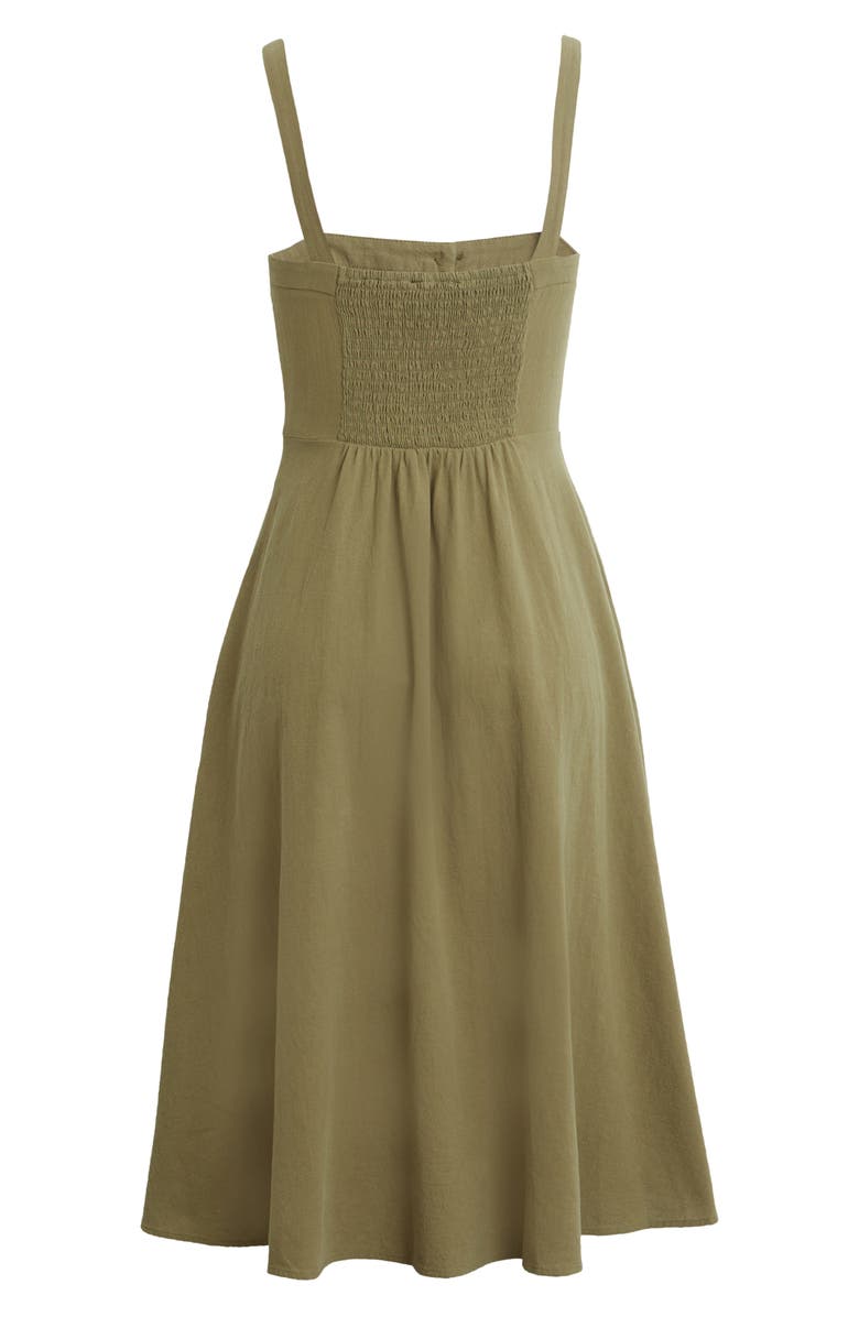 Lulus Pippie Button Front Midi Sundress, Alternate, color, 