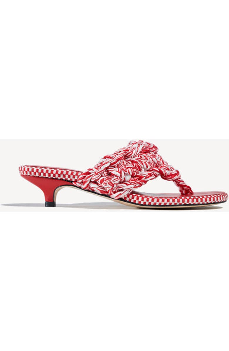 Amambaih Leandra Thong Mules, Main, color, Ivory Red