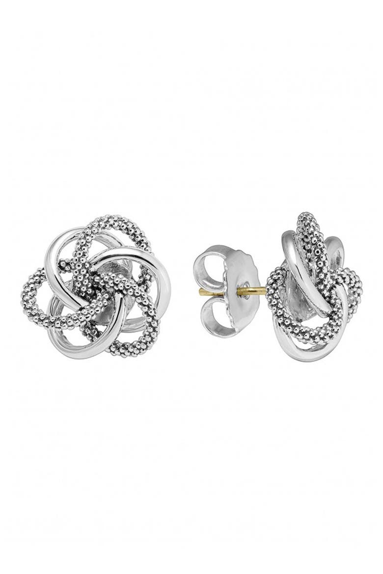 Caviar™ Stud Earrings, Alternate, color, STERLING SILVER
