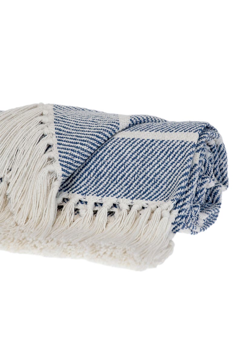 PARKLAND COLLECTION Mio Stripe Throw Blanket, Alternate, color, Blue