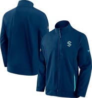 FANATICS Men's Fanatics Branded Deep Sea Blue Seattle Kraken Authentic Pro Rink Coaches Full-Zip Jacket