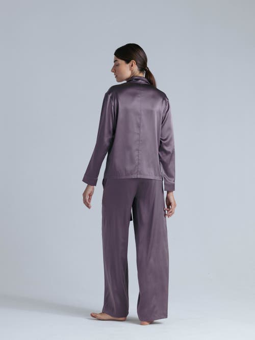 Alas Silk Long Sleeve Shirt In Gray