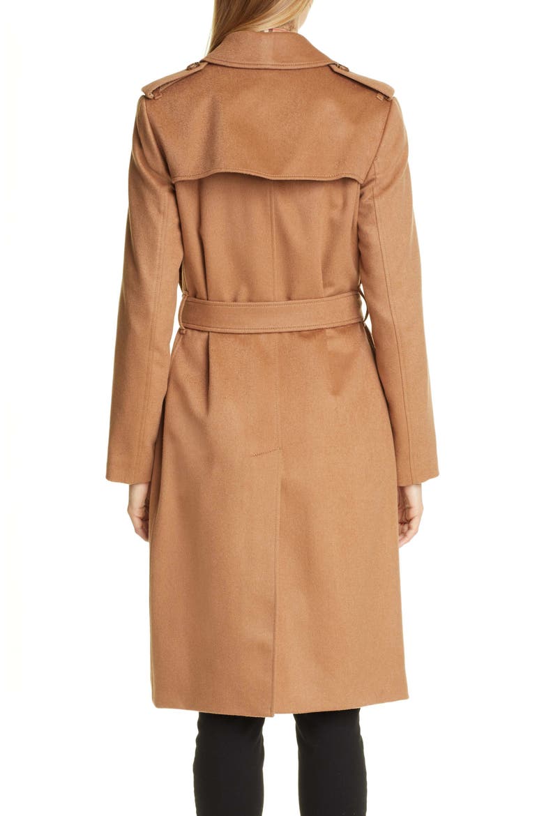 Kensington Cashmere Trench Coat, Alternate, color, BRONZE