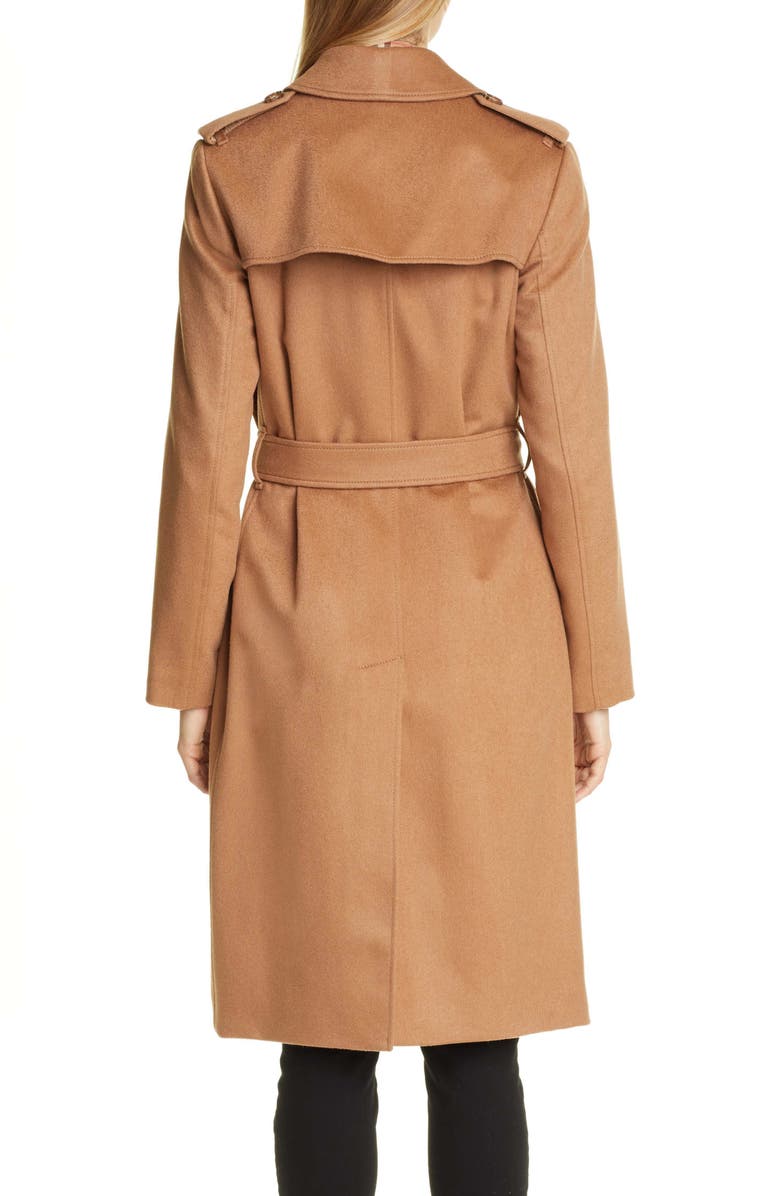 Burberry Kensington Cashmere Trench Coat, Alternate, color, 