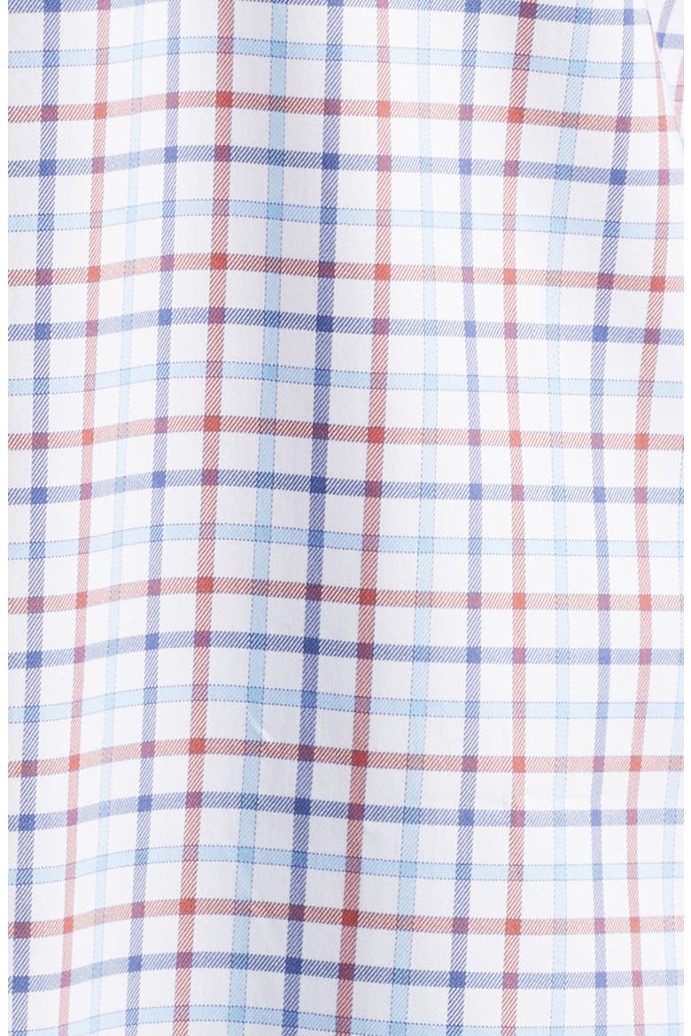 Calgary Crown Lite Check Stretch Button-Down Shirt, Alternate, color, BURNT ORANGE