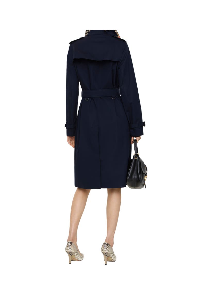 Long Kensington Heritage Trench Coat, Alternate, color, Coal blue
