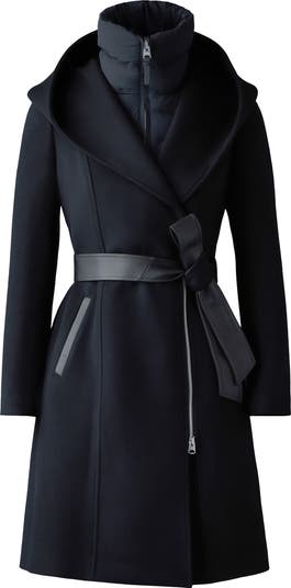 Mackage Shia-SLB 2-in-1 Double Face Wool Coat with Removable
