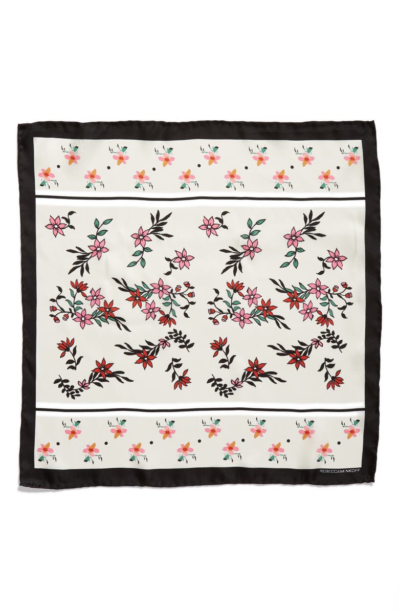 Rebecca Minkoff Twilight Floral Silk Bandana, Alternate, color, 