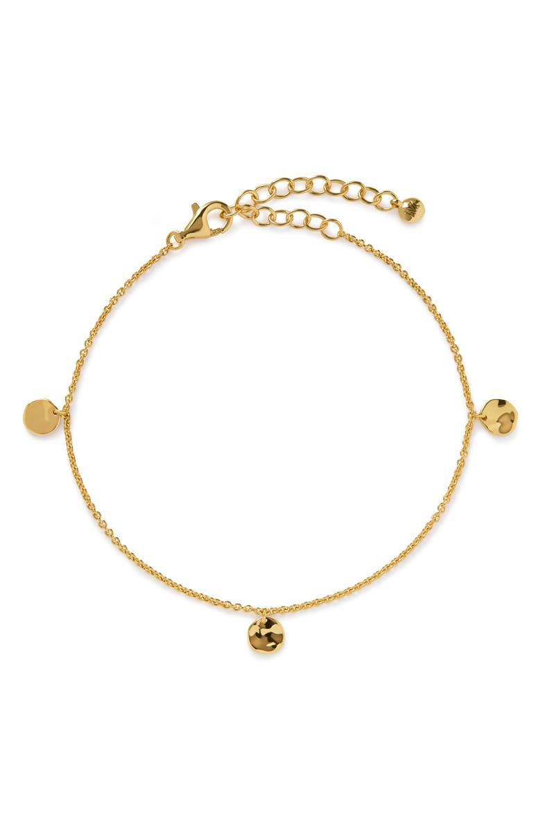 Monica Vinader Siren Muse Disc Chain Bracelet, Main, color, 18K Gold Vermeil