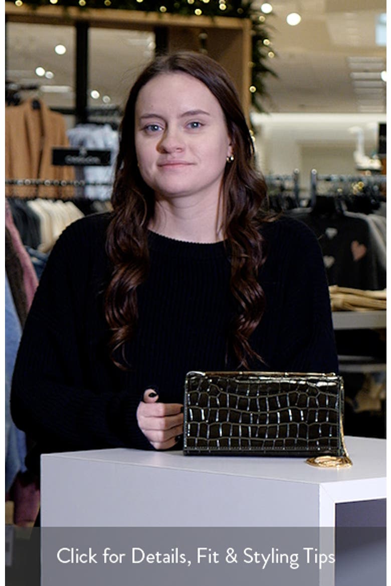 Barre Croc Embossed Leather Clutch video