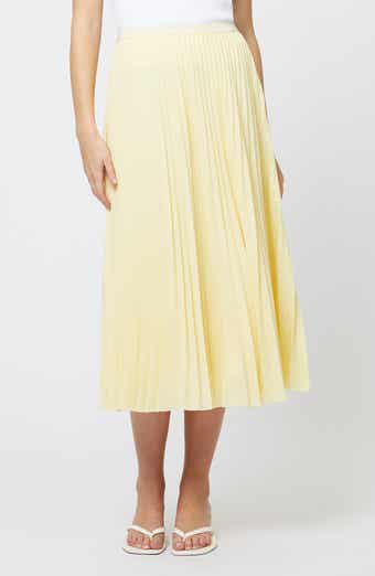 French Connection Sunburst Pleated Crepe Midi Skirt
