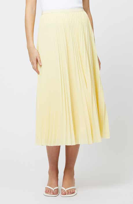 French Connection Sunburst Pleated Crepe Midi Skirt