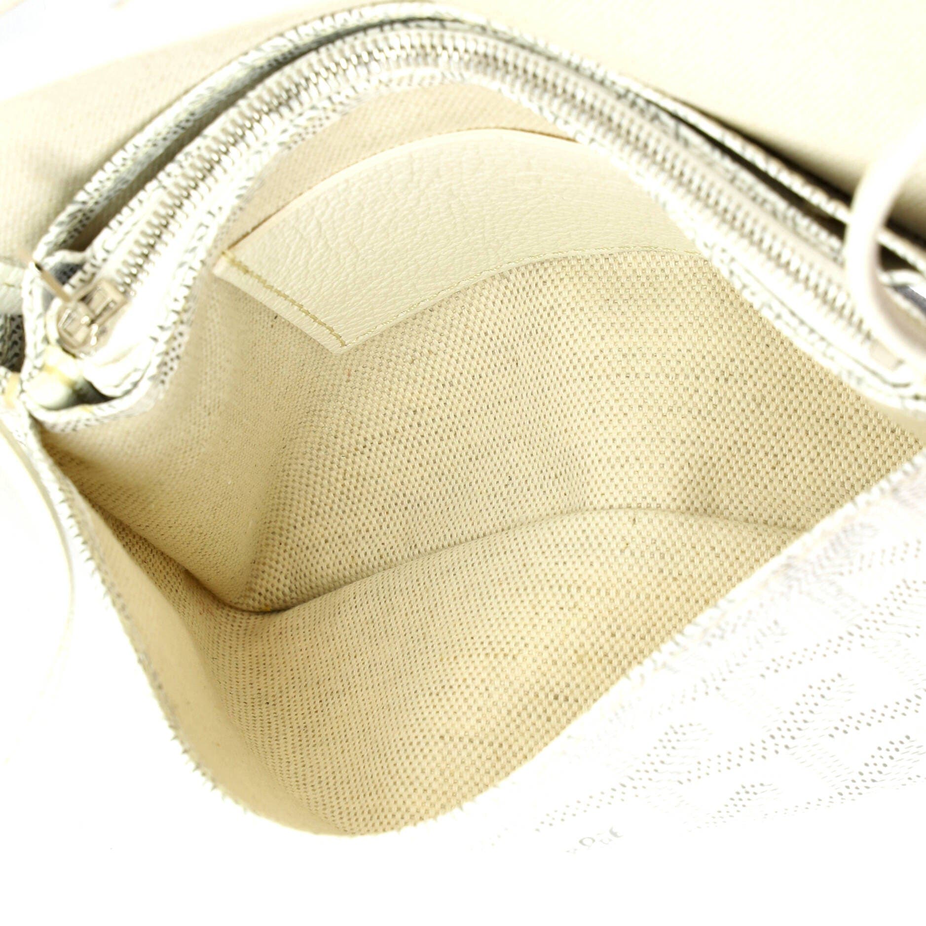 Pre-Owned Goyard Plumet Clutch Wallet Coated Canvas, Alternate, color, White