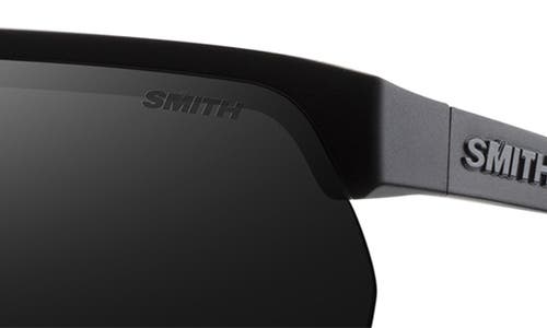 Smith Xc 138mm Chromapop™ Polarized Oversize Shield Sunglasses In Matte Black/chromapop Black