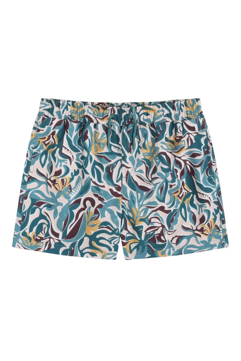Childrens/Kids Jed Abstract Floral Boardshorts, Main, color, Green