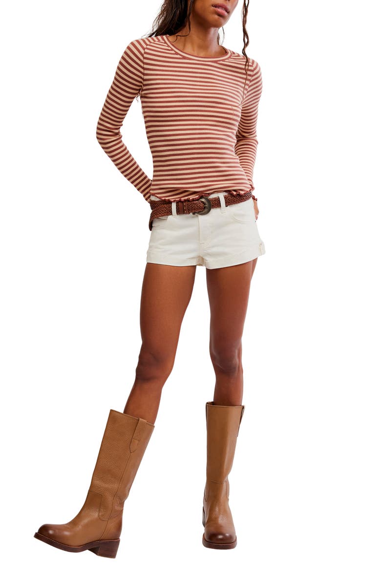 Easy Does It Striped T-Shirt, Alternate, color, BROWN COMBO