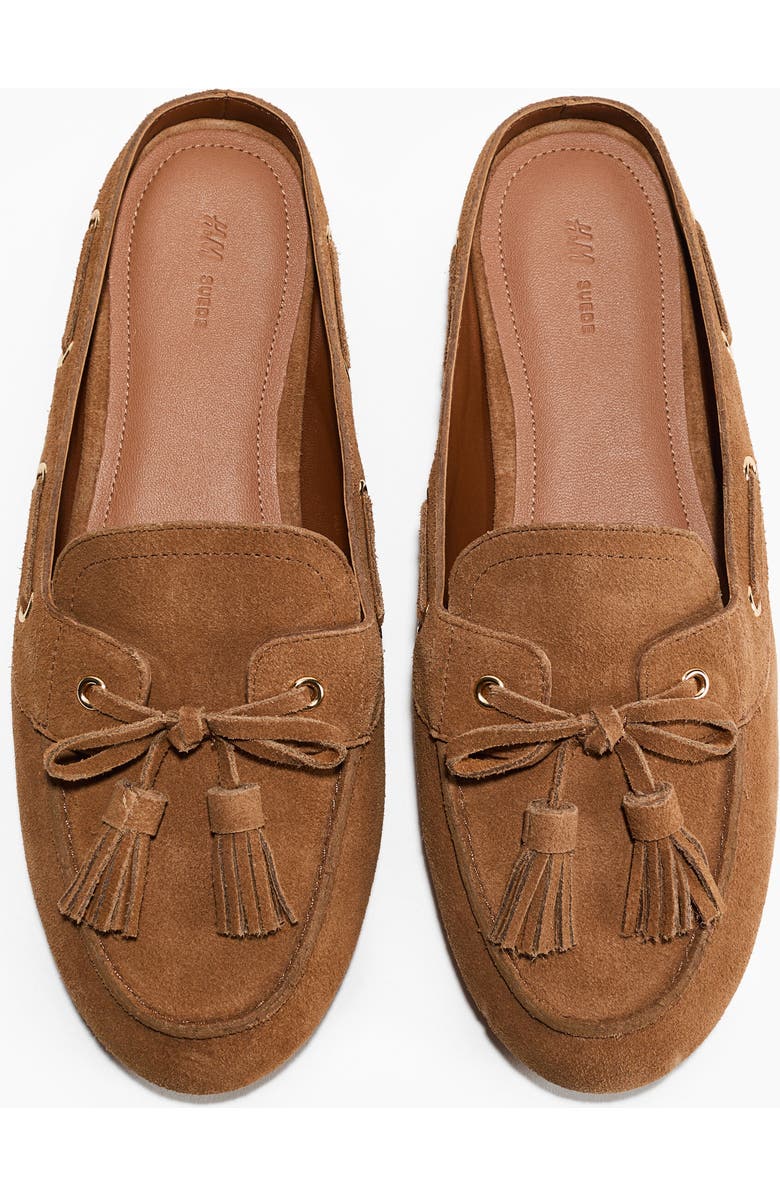 H&M Split Suede Mules, Main, color, Brown