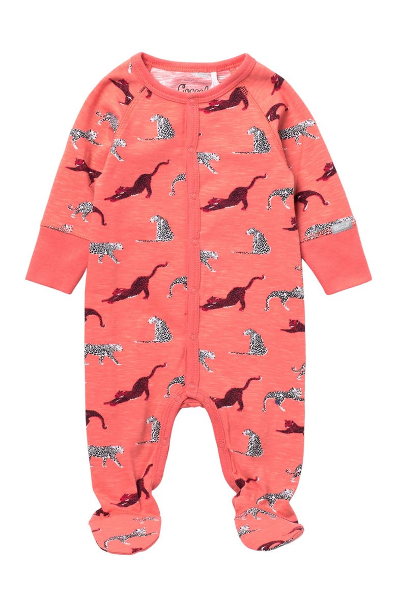 Coccoli Patterned Button Down Footie, Main, color, 