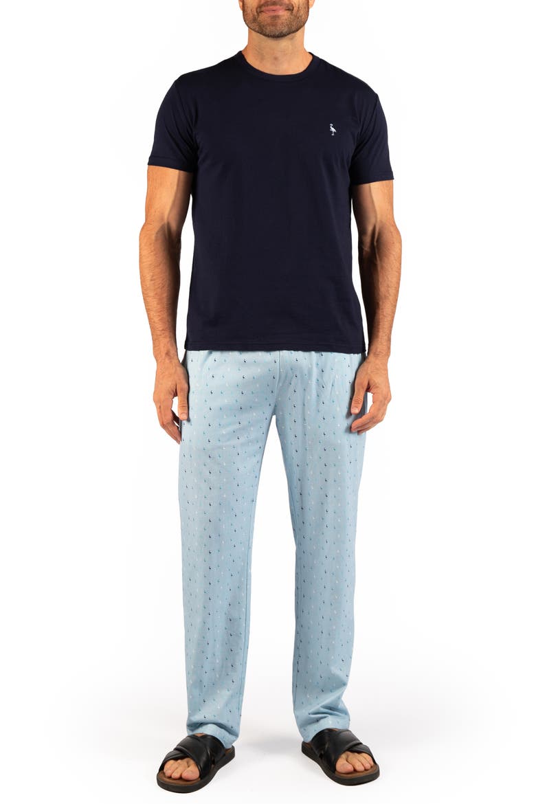 Cotton Pajama Set, Main, color, BLUE
