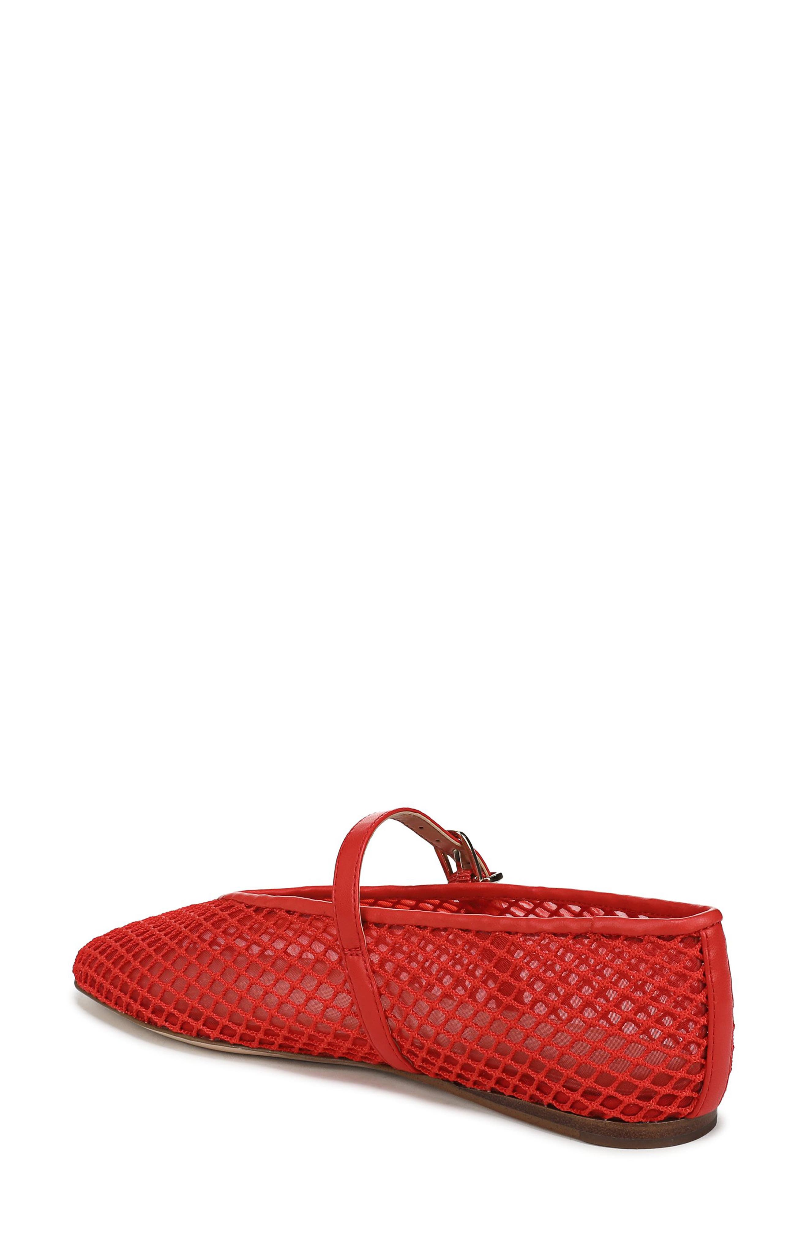 Margot Mesh Mary Jane Flat, Alternate, color, TOMATO
