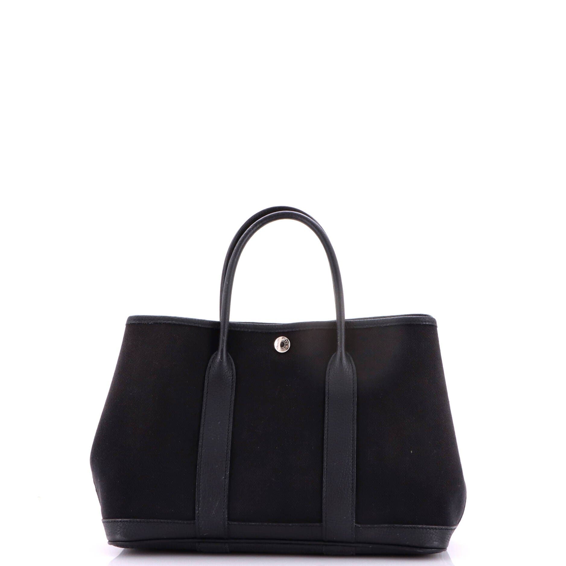 Garden Party Tote Toile and Leather 30, Alternate, color, Black