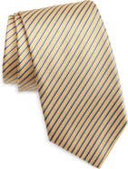 David Donahue Stripe Silk Tie
