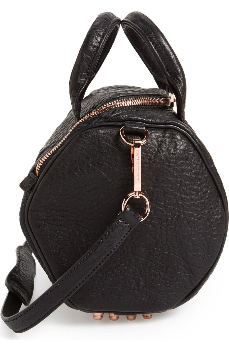 Alexander Wang 'Rockie - Rose Gold' Leather Crossbody Satchel, Alternate, color,