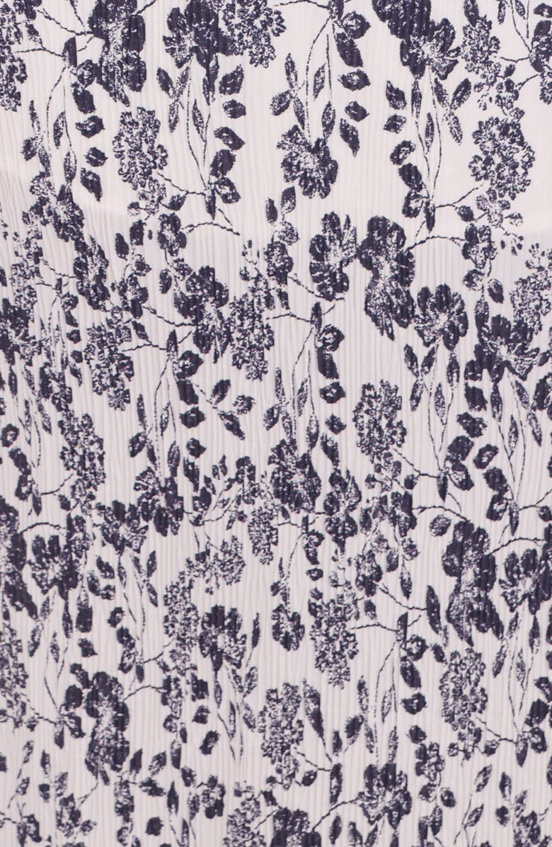 Petal & Pup Pontee One-Shoulder Pleated Maxi Dress, Alternate, color, Navy Floral