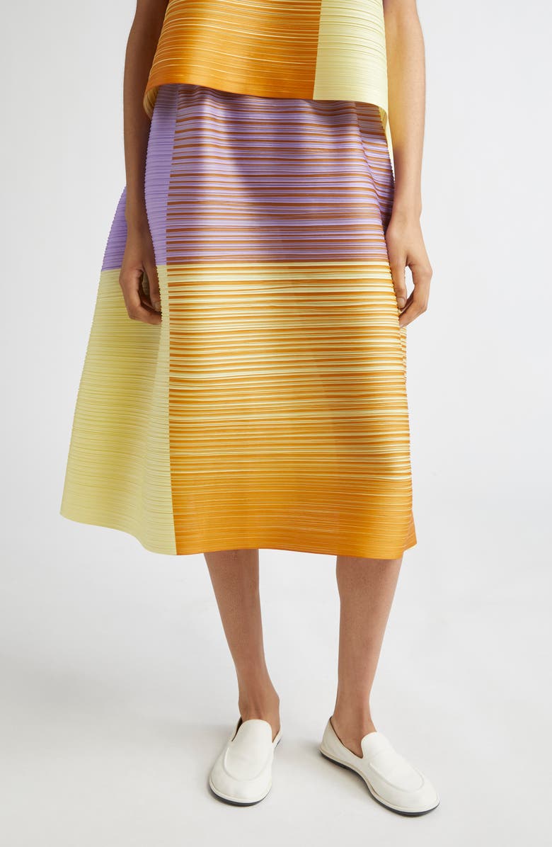 Pleats Please Issey Miyake Photon Bounce Midi Skirt, Main, color,