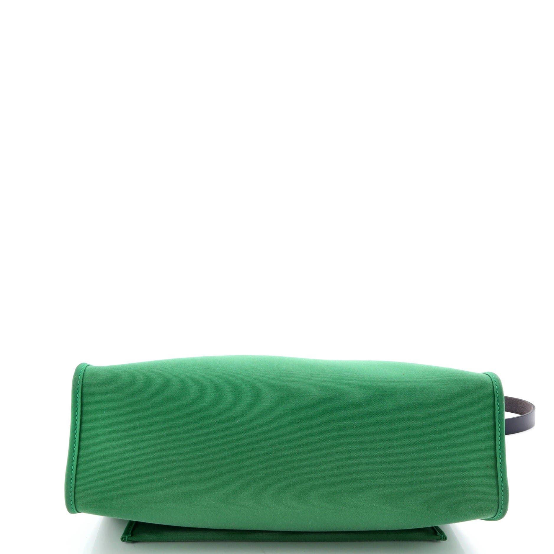 Pre-Owned Hermes Herbag Zip Leather and Toile 31, Alternate, color, Green