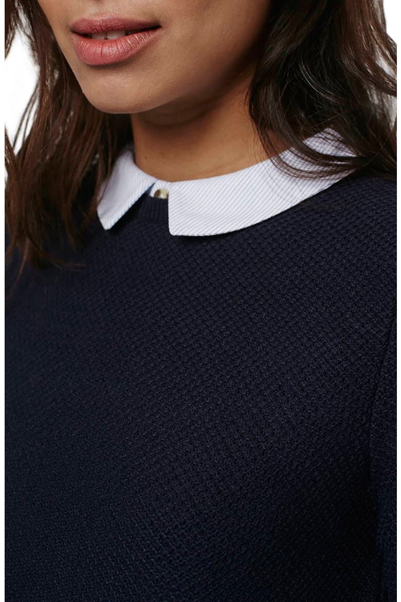Hybrid Stripe Trim Sweater, Alternate, color, NAVY BLUE MULTI